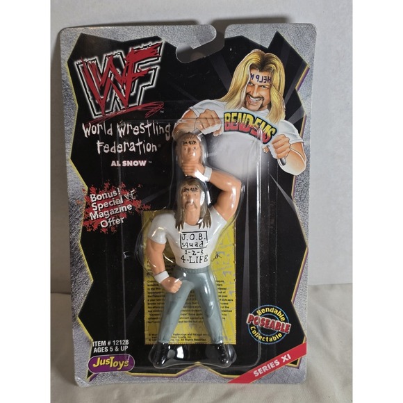 Just Toys, INC. Other - Vintage 1999 BEND-EMS JusToys/Just Toys AL SNOW 5" Figure NEW